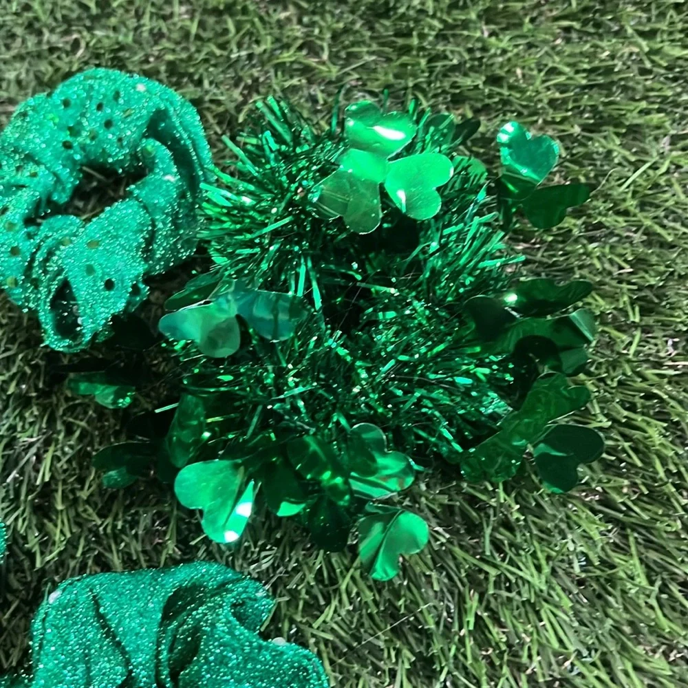 Sparkly Green/St Patrick’s Day Hair Scrunchies - Set of 4